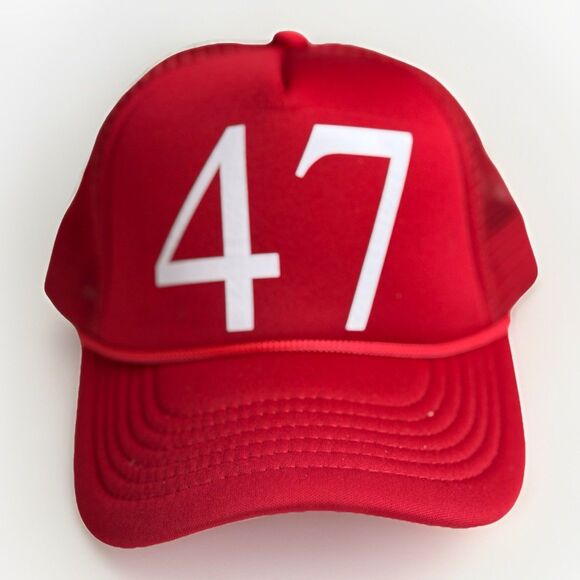 Donald Trump 47 Red Rope Trucker Hat Snapback Cap - Picture 2 of 7